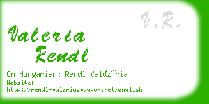 valeria rendl business card